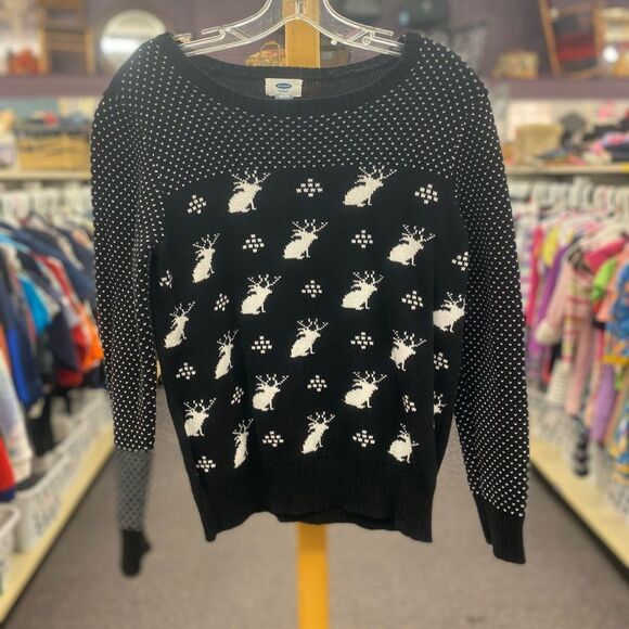 Xl Old Navy black white sweater - Picture 4 of 10